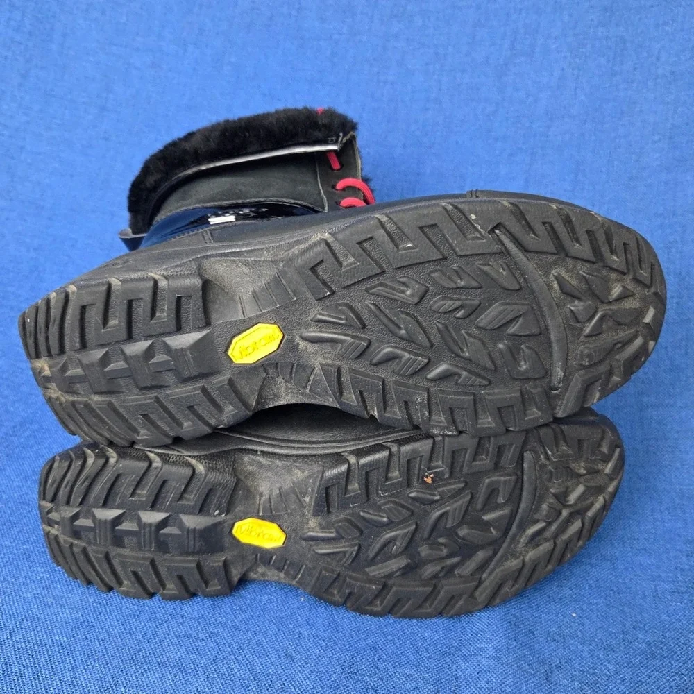 UGG Australia Mens Size 9 Butte Black Waterproof Leather Snow Boots Vibram F100